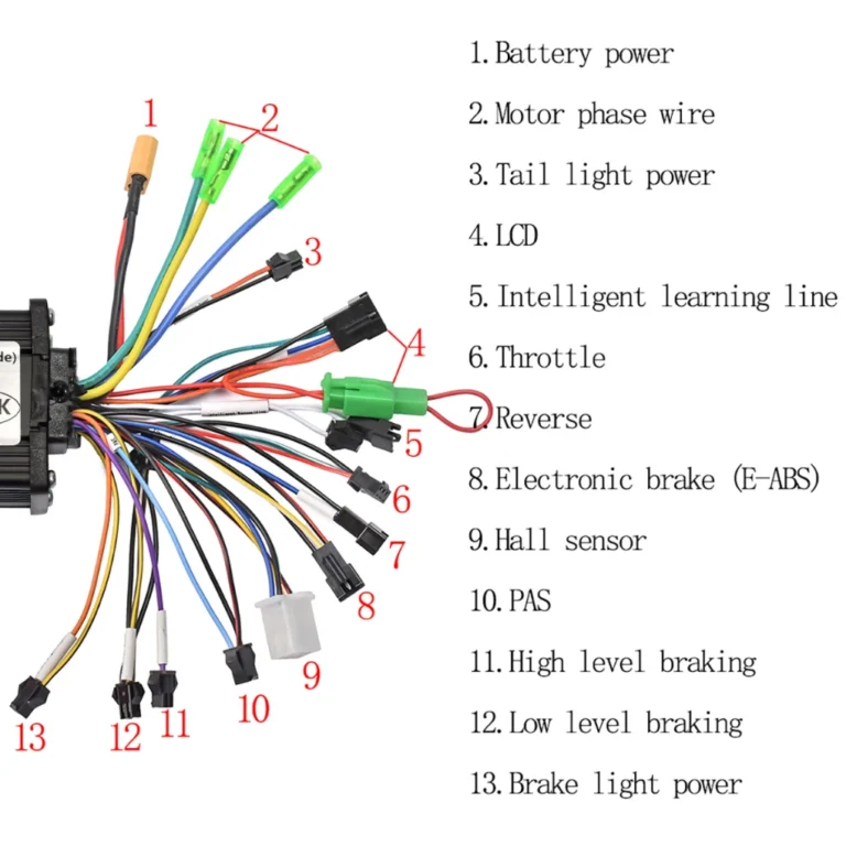 JRAHK 36V-60V 250W-400W 7A-20A 48V BLDC контроллер 09